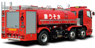 Fire engine with a small motored pump