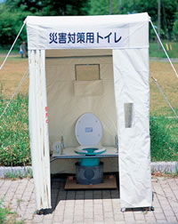 マンホール対応型トイレ テント型